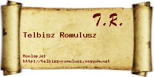 Telbisz Romulusz névjegykártya